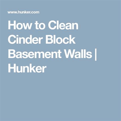How to Repair Cinder Block Mortar Joints | Hunker | Basement walls