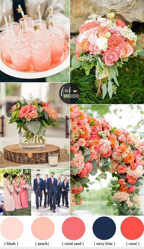 Coral And Navy Blue Wedding Inspiration Spring Wedding Colors