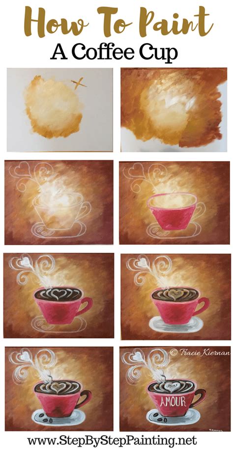 Coffee Painting Canvas Easy Canvas Painting Night Painting Acrylic