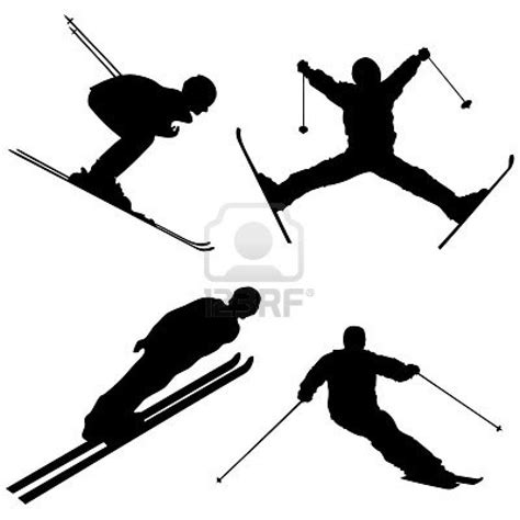 Silhouette Set Of Different Winter Sports Skiing Part 1 Winter Sports