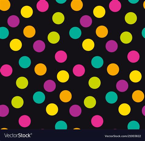 Abstract Bright Color Polka Dot Seamless Pattern Vector Image