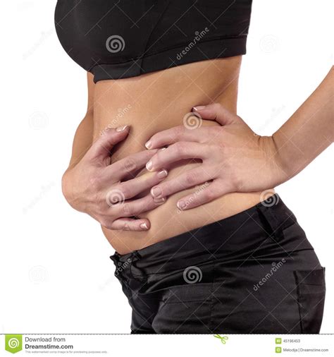 Pain In The Right Side Of The Body Stock Image Image Of Pink