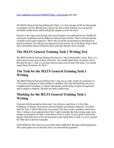 Looking Good Info About Ielts General Writing Task 1 Examples Of