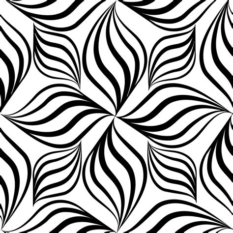 Abstact Seamless Pattern Floral Line Swirl Geometric Ornament 588704