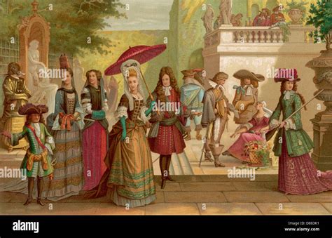 French Nobles C17th Stock Photo Alamy