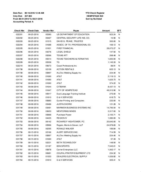 Free 8 Sample Check Register Templates In Ms Word Excel Pdf