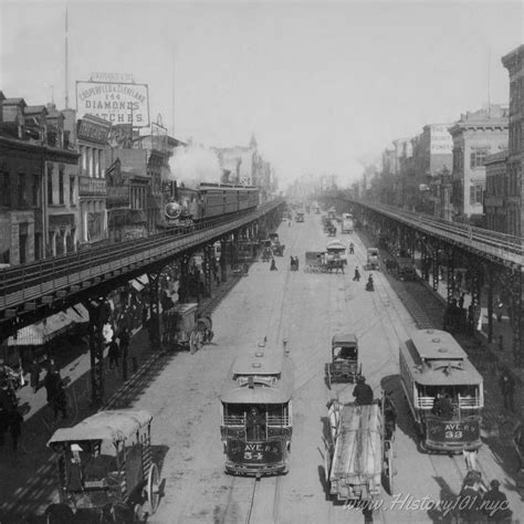 Along The Bowery Nyc In 1896