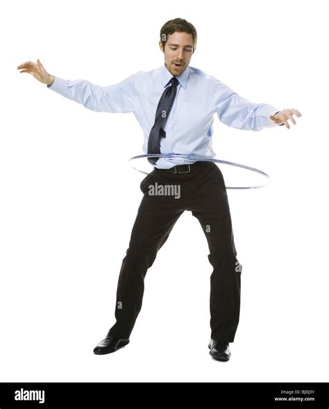 Man With A Hula Hoop Stock Photo Alamy