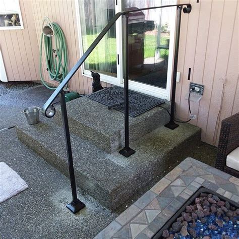 Step hand rail are made from quality materials that guarantee long durability and performance over time. Single Post ornamental hand rail 1 or 2 step railing for ...