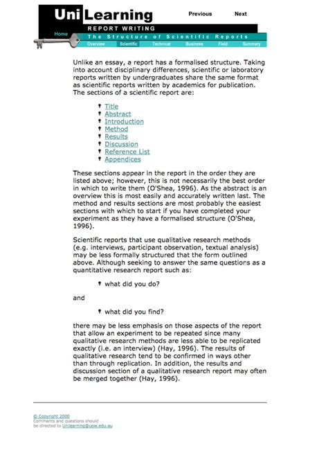 The Structure Of Scientific Reports By Gloucestershire College Film