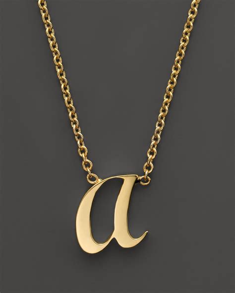 Check spelling or type a new query. Roberto Coin 18K Yellow Gold Letter Initial Pendant Necklace, 16" in Gold (A) | Lyst