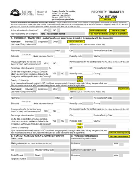 Free 22 Sample Tax Forms In Pdf Excel Ms Word