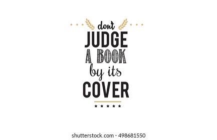 Dont Judge Book By Cover Quote Stock Vector Royalty Free Shutterstock