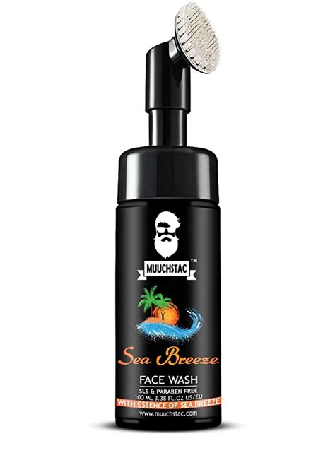 Muuchstac Sea Breeze Face Wash With Silicone Brush Sls And Paraben Free Ml Pack Of