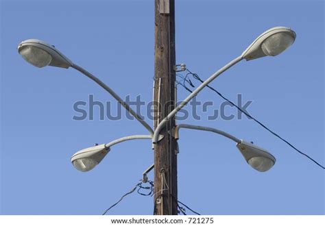 Four Street Lights On Pole Stock Photo 721275 Shutterstock
