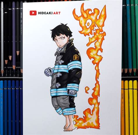 Shinra From Fire Force Drawings Anime Drawings Pencil