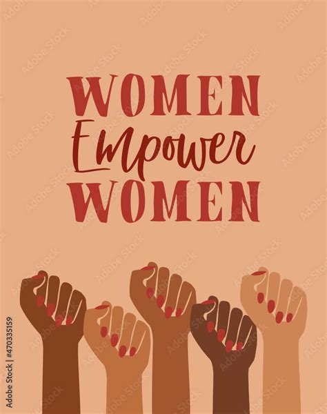 Women Empower Vector Female Empowerment Brown Power Feminine