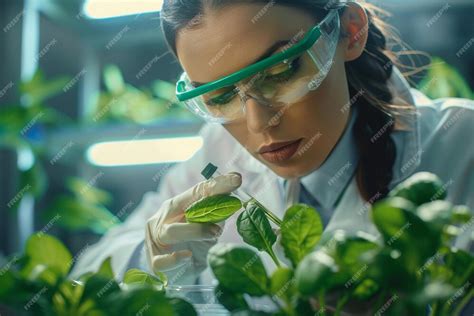 Premium Photo Botanist Examining Plant Specimens