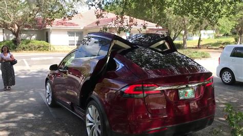 Tesla Model X With All The Doors Open At Our Office Youtube