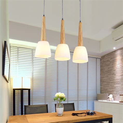 Modern Minimalist Wood Study Lamps Dining Room Lamp Led Ceiling Light