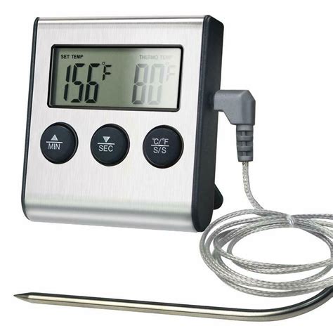 Digital Probe Oven And Meat Thermometer Timer For Bbq Grill Meat Food