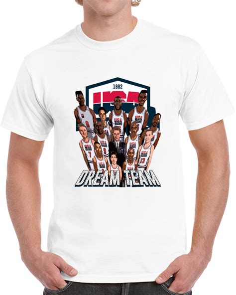 Usa basketball team retro caricature t shirt starts at $19.99. 1992 Usa Basketball Dream Team Champions Gold Fan Vtg Style T Shirt
