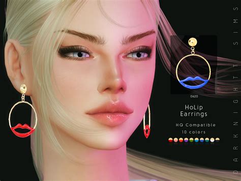Emily Cc Finds Darknighttsims Holip Earrings Have 10 Colors