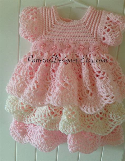 Pattern Pt014 Crochet Baby Layers Dress Baby Dress Pattern Layers