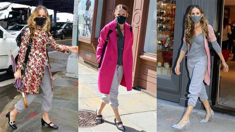 sarah jessica parker s sweatpants are a glamorous inspiration vogue