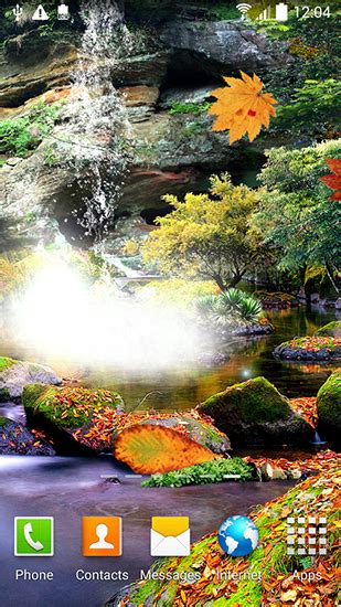 Autumn Waterfall 3d Live Wallpaper For Android Autumn Waterfall 3d