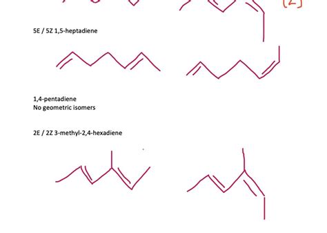 solved for each of the following compounds draw the possible geometric isomers and name each