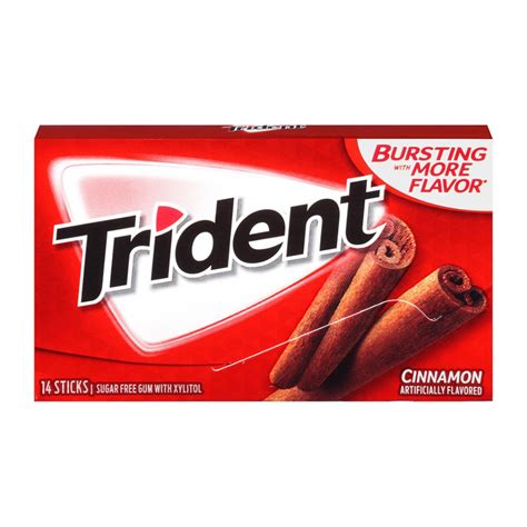 Trident Cinnamon Gum 27g 14pc 12ct Mad About Candy