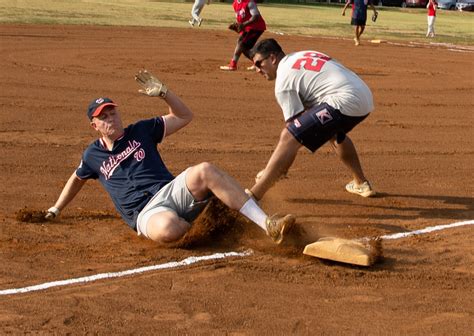 Dvids Images Nats On Base Mr Mccarthy Throws First Pitch At Barnett Field Image Of