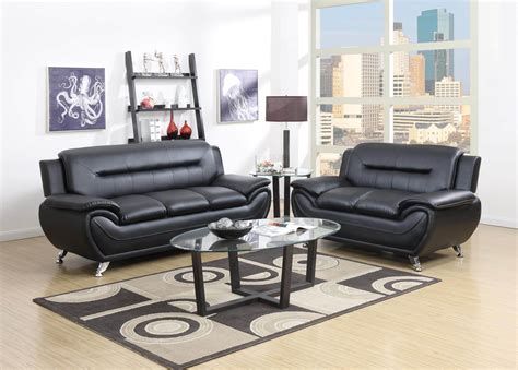 Black Living Room Set Leather Living Room Sets