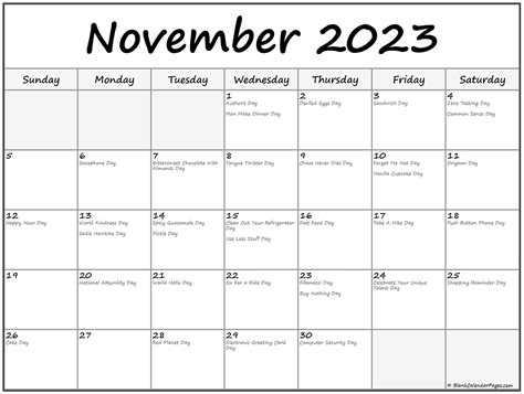 Collection Of November 2021 Calendars With Holidays