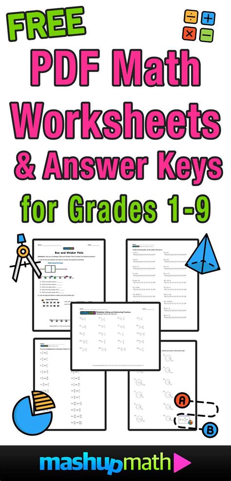 Free Math Worksheets—printable By Grade Answers Included — Mashup