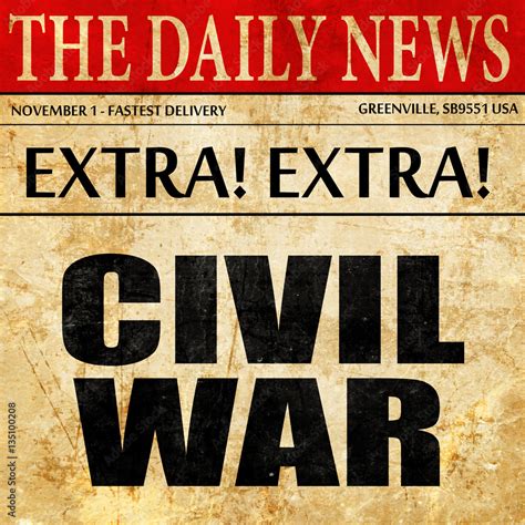 Civil War Newspaper Article Text Ilustración De Stock Adobe Stock