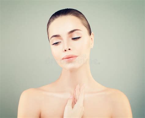 Beauty Face Of Young Woman Skin Care Concept Stock Image Image Of