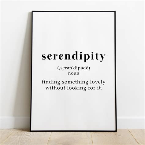 Serendipity Definition Wall Etsy