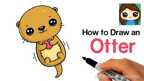 How To Draw An Otter Easy And Cute How To Draw An Otter Cute