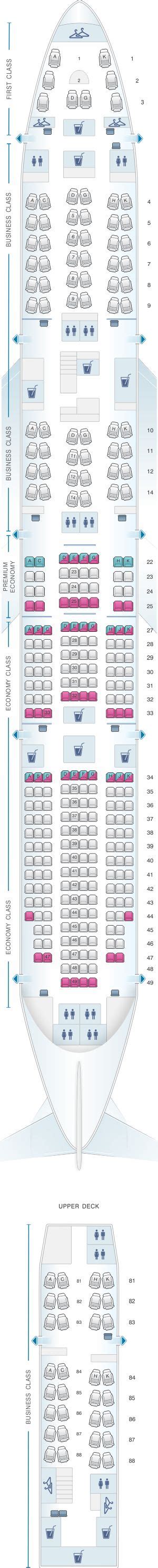 An Airplane Plan Is Shown With All The Seats And Numbers In Each
