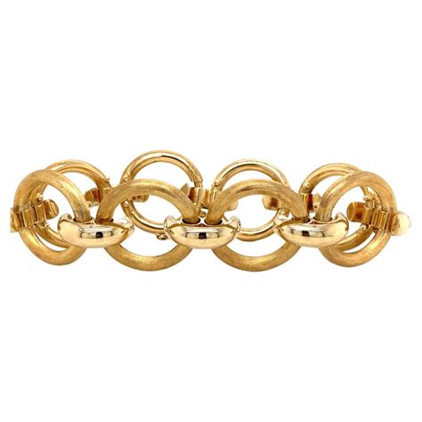 1960s Heavy Gold Link Bracelet At 1stdibs Heavy Link Bracelet Heavy