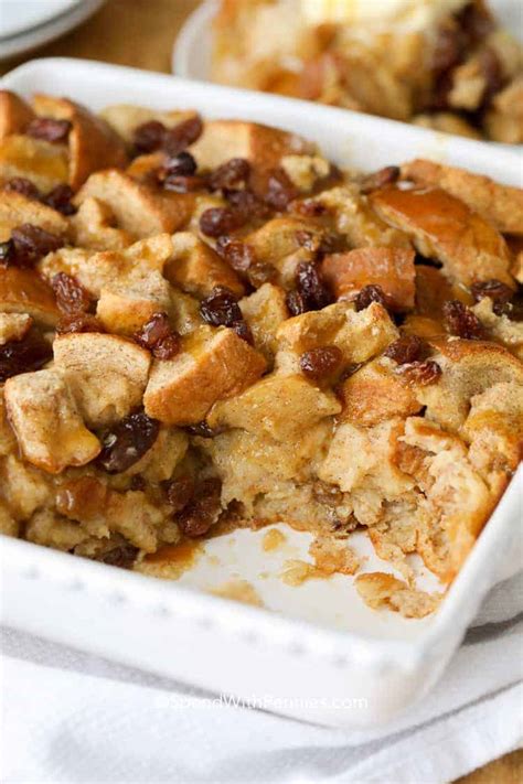 It is made with stale or leftover bread and milk or cream, generally containing eggs, a form of fat such as oil, butter, or suet. Easy Bread Pudding - Spend With Pennies