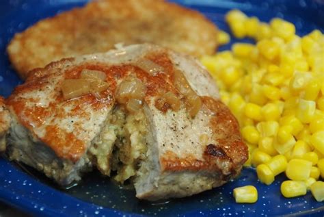 But, when it comes to pork chops, i'll just be upfront and honest and tell you that we've the pork chops cook low and slow in the slow cooker allll day long and by dinner time, you're left with fall off the bone, super tender, flavorful pork chops! Yummy Stuffed Pork Chops (Pressure Cooker) | Pressure ...