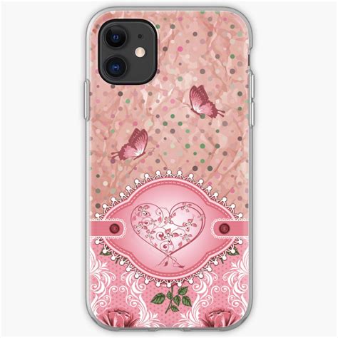 Pink Girly Cute Polka Dots Roses Pattern Iphone 5 Case Iphone 4 Case