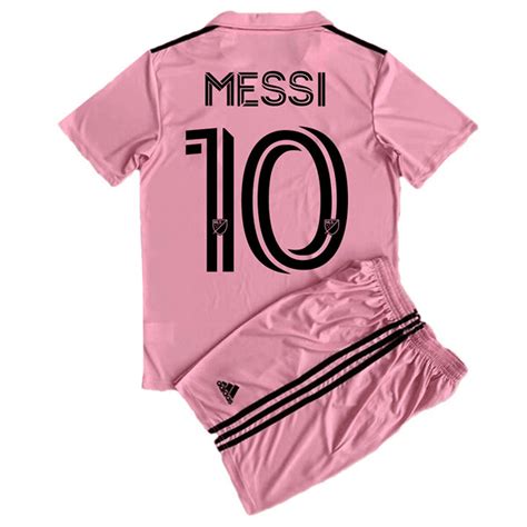 2023 Inter Miami Home Pink Jersey Messi 10 Kids Kit