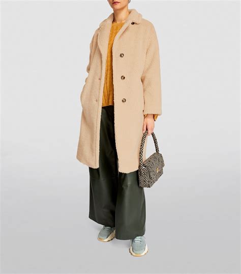 Sale Weekend Max Mara Teddy Single Breasted Coat Harrods Uk