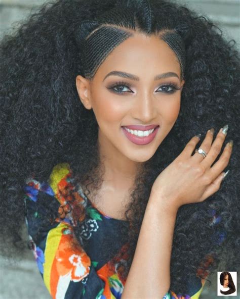 Äthiopische Black Hair Wedding Frisur Haar Habesha Langes