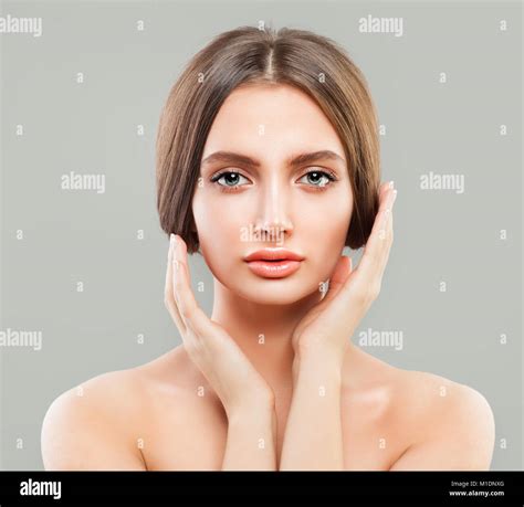 Perfect Female Face Young Healthy Woman Stock Photo Alamy
