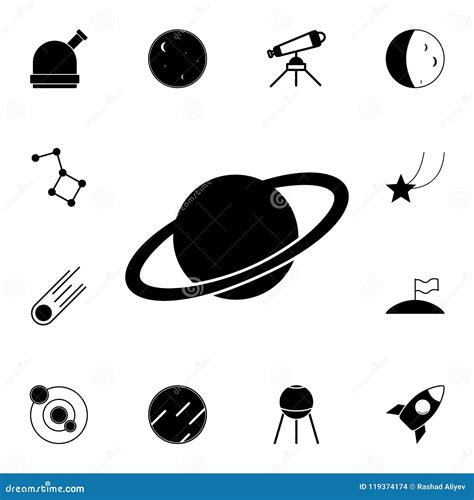 Saturn Detailed Structure With Layers Vector Illustration Outer Space